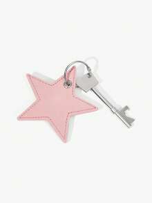 Viva Strut 1 Piece Pink Faux  Leather, Sweet And Cool Spice Girl Y2K Rivet Five-Pointed Star Bag, Keychain Pendant, Punk Style Personalized Pendant, Bag Accessories. - Pink - View 4