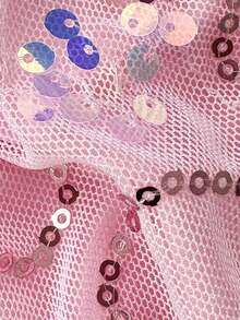 Costavie 女款2件組夏季海灘比基尼套裝，亮片刺繡面料，後綁帶細肩帶上衣與比基尼泳褲，海濱泳裝 - 粉色 - 查看 6