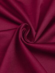 Sweetra Top básico elegante de cuello alto y espalda con cordón elástico ajustable - Burdeos - Ver 3