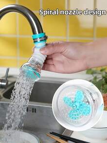 SHEIN AdjRotTelFaucetAdptr EasyInst AntiSplash BoostPress WaterSave SoftAer360Rot MultiFilter ForKitBathWash RentHomeHotelHostel MultiScene SplashGuard - Multicolor - View 6