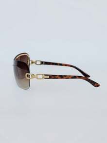 MUSERA Gradient Tortoiseshell Y2k Glasses Spring Summer Vacation Sexy Holiday Accessory Beach Ibiza Trinket Fever - Leopard print gradient coffee color - View 4