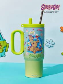 SCOOBY-DOO X Joivida 24oz 不鏽鋼保溫杯/咖啡杯，附手把與吸管，防漏，保溫保冷 - 綠色 - 查看 5