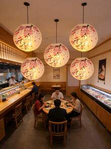日式樱花纸灯笼，悬挂式日式传统灯笼，适用于日式寿司店、生日、家居、教堂、婚礼派对装饰、新年装饰、万圣节装饰、圣诞节装饰、中国新年派对装饰（免费） - 查看 11