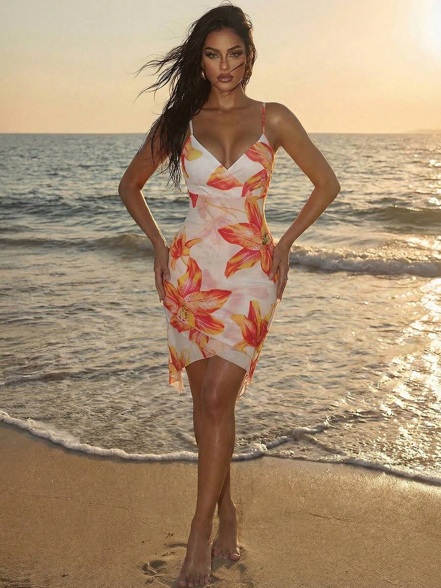 Sirith Gorgeous Dopamine Beach Backless Dress For Women - Multicolor - View 1