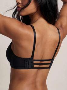 Napfluff 1pc Women's Backless Underwire Bra - Black - View 2