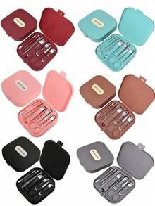 1PC Splash-Proof Nail Clipper Set - Splash-Proof Nail Clipper + Straight Nail Clipper + Angled Nail Clipper + Ear Spoon, Meets Daily Hand Care Needs, Comes With Portable Travel Storage Case, A Great Gift For Family And Friends - Multicolor - View 8