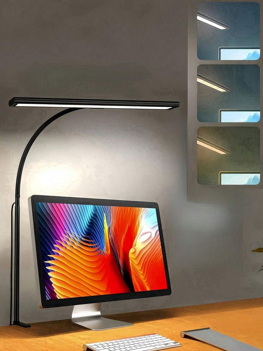 Home Office Clip On LED Lamp - 3 Color Changing, USB Powered, Eye-Friendly Reading Light For Desk, Study Table & Bedroom - multicolor - View 1