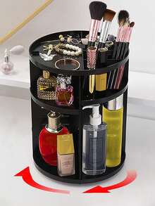 Raft transparent pentru depozitarea cosmeticelor, organizator de birou rotativ 360 de grade, cutie din acrilic, cutie de depozitare pentru rujuri și produse de îngrijire a pielii pentru masa de toaletă, raft de expunere pentru cosmetice - Multicolor - Vizualizare 5