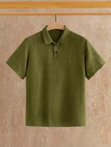 Manfinity VCAY Ensemble décontracté homme composé d'un polo à manches courtes de couleur unie et d'un pantalon - Multicolore - Voir 7