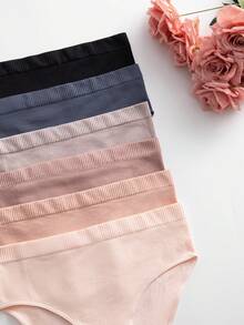 SHEIN 6件裝舒適女款無痕三角內褲 - 彩色 - 查看 4