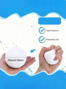 1pc Floating Pool Cleaner Ball 7cm Reusable Skimmer Sock For Hot Tub Spa Sand Filter System Absorbs Oil Debris Fine Particles Textured Surface Design Quick Water Absorption Easy Wash Durable Accessory For Summer Swimming Outdoor Maintenance Supplies - Multicolor - View 6