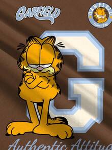 GARFIELD | SHEIN 女款卡通印花圓領短袖休閒T恤 - 白色 - 查看 7