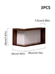 1/2/3PCS Rak Sudut Kayu Solid Besar Rak Display Multi Lapisan Rak Penyimpanan Dinding Tugas Berat untuk Ruang Tamu Dekorasi Rumah Gaya Rustic Coklat Penghemat Ruang Gaya Industri - MultiWarna - View 8