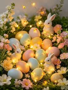 Easter Decorations, Rabbit, Carrot, Egg String Lights, Battery Powered, Easter Spring Rabbit Fairy Lights, Suitable For Indoor/Outdoor Easter Basket, Egg Party, Bedroom Decor - multicolor - View 7