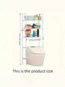 1pc Ins Style Black White Optional Washing Machine Storage Rack Multi Layer Bathroom Laundry Storage Rack Multi Functional Storage Rack Rental Space Saving Sorting Artifact - Multicolor - View 8