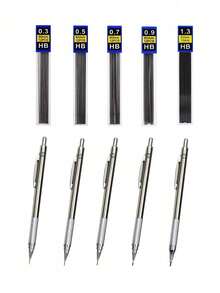 1 Box Of 0.3/0.5/0.7/0.9/1.3/2.0mm Drawing Automatic Pencil Lead Refills, HB Resin Mechanical Pencil Refill Leads, Metal Pencil Lead Refills, 0.5/0.7/0.9/1.3/2.0mm Mechanical Pencil Leads For Engineering, Drafting, Drawing - Grey - View 13