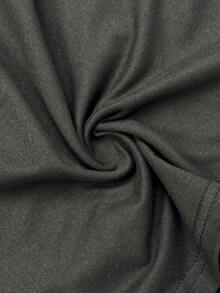 Sweetra Top de tirantes con cuello halter bordado talla grande - Negro - Ver 5