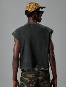 Salvezio Men's Summer Casual Washed Vintage Tank Top - Multicolor - View 2