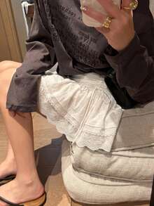 Tideelle 蝴蝶结蕾丝设计泡泡裙 - 白色 - 查看 6
