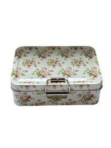 Cirelle Retro Printed Double-Layer Storage Box, Metal Decorative Storage Box With Buckle, Desktop Flip Style Storage Container For Jewelry, Stationery, Crafts, Cosmetics, Beautiful Floral Patterns, Multi-Purpose Storage Box For Home, Office, Bedroom, Gift Storage, Home Decoration, Hand Account Document Storage, Holiday And Birthday Gifts - multicolor - View 10
