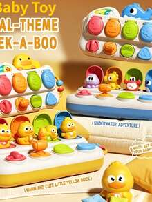 MINKOJA Hide And Seek Button Box Toy With Duck,Ocean And Object Sensor Switches - Durable ABS Resin Early Learning Toy For Kids, Enhances Fine Motor Skills And Hand-Eye Coordination, Toddler Toy - Multicolor - View 8