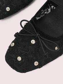 CUCCOO DOLLMOD Women'S Fashionable Black Mesh Flat Shoes For Summer Spring Shoes Spring Break Easter For Christmas Spring Shoes - Black 2 - View 5