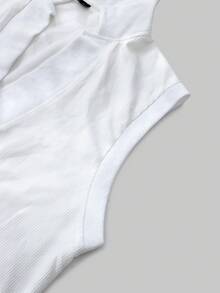 Manfinity Homme 男士白色宽松背心，百搭内搭或外穿，成熟休闲运动风日常通勤装，适合送给男友/老公，情侣装。 - 白色 - 查看 7