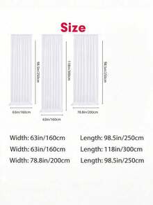 2/4PCS Classic Outdoor Semi Sheer Curtain Tulle Netting Outdoor Party Backdrop Decoration Wedding Arch Chair Ceiling Drape Netting For Outdoor Wedding Arch Backdrop Party Gazebo Patio Trellis Corridor Decoration - White - View 9