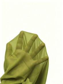 Franclia Basic Transparent Solid Color Minimalist Shirt With Turndown Collar Fall Cloth For Women - Green - View 7