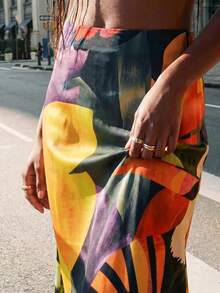 CAJUNI Midi Casual Chic Elegant Midi Skirt - Multicolor - View 4