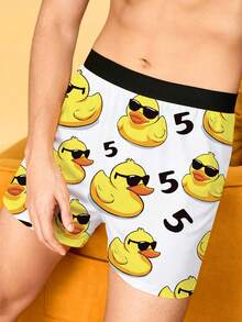 Notgurli Men's Fashion Loose Fit Boxer Briefs, 1pc/Pack Pastel Yellow Summer - Multicolor - View 1