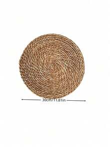 1/4/6PCS Handwoven Braided Rustic Boho Round Placemats Charger Plates Farmhouse Winter Holiday Dining Table Kitchen Home Decor Table Setting Rustic Boho Tableware Set - Multicolor - View 14