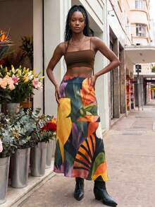 CAJUNI Midi Casual Chic Elegant Midi Skirt - Multicolor - View 6