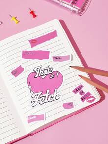 Mean Girls | SHEIN 記事本、記事本、可愛記事本、書寫備忘錄頁標記、辦公室學校用品創意禮物 - 均碼 - 查看 2