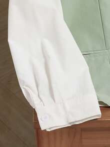 SHEIN 2 件套青少年男孩绅士装 - 修身薄荷绿背心 + 纹理长裤，优雅正式西装，适合生日、婚礼、毕业派对、婚礼嘉宾、花童、戒指持有人 - 薄荷綠 - 查看 3