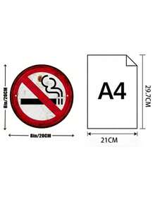 1pc Metal Warning Sign, Multiple Patterns Available, Waterproof Round Tin Sign, Easy Installation, Pre-Drilled Holes On Random Sides, Private Road/No Trespassing/Video Surveillance Wall Decor - Multicolor 6 - View 13