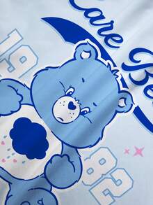 SHEIN X Care Bears 女款夏季休閒日常通勤趣味卡通熊數字字母印花短袖T恤 - 白色 - 查看 5