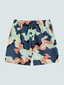 Modcrash Plus Size Men's Camouflage Print Shorts - Multicolor - View 4