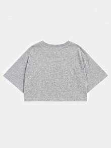 Comfortcana 女士夏季加厚基础款短袖T恤，纯棉面料，水洗工艺，浅灰色，夏季上衣 - 淺灰色 - 查看 8