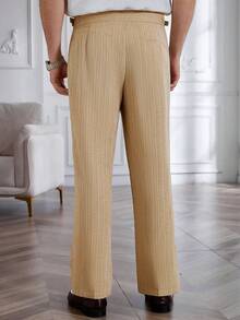 Core Aspect Men's Casual Versatile Commuter Beige Pants - Apricot - View 3