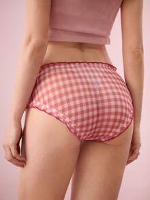 Bonmuse 3pcs Cute & Modest Floral Print Mid-Waist Simple Women's Panties - Multicolor - View 2