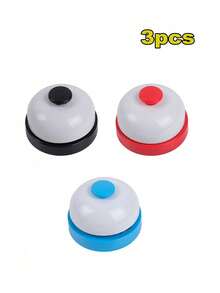 1/3pcs Of Hand Pressing Bell, Summoning Bell, Answering Bell, Front Desk Serving Bell, Dining Table Bell, Pet BellFor Bedroom,Travel,Office,School, Room & Festival Atmosphere Bell For Restaurant & Party - Multicolor - View 18