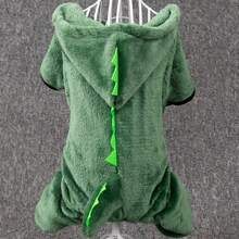 1pc Dinosaur Pattern Vest, Cute Dinosaur Design Warm Sweatshirt For Spring & Autumn, Rabbit Pet Accessories, DOG Pet Supplies, Cat - Multicolor - View 7