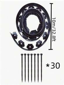 Bộ 1 món, dễ lắp đặt, bộ viền vườn nhựa PE 393,7 inch với mỏ neo cố định - ranh giới bãi cỏ cho cảnh quan và phân tách cỏ - Sự kết hợp - Xem 13