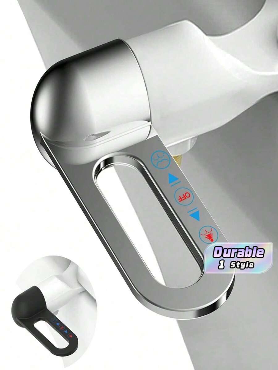 1pc Non-Electric Dual-Nozzle Toilet Seat Accessory, Self-Cleaning Adjustable Water Pressure Front And Rear Washing, Home Bathroom Decoration - A - View 1