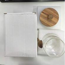 1 pieza Tarro de café de vidrio con tapa de madera y juego de cucharas, tarros de almacenamiento de alimentos herméticos para organización de la cocina - Disponible en 3 tamaños - Transparente - Ver 18