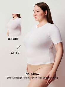 LUVLETTE صدرية داعمة بتصميم منحني مريح، بتغطية كاملة وبدون ظهور، بتأثير رفع للصدر، باللون الرمادي الداكن - رمادي - مشاهدة 7