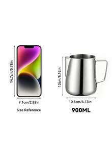 Teko Pembuih Susu Stainless Steel untuk Seni Kopi, Perlengkapan Sekolah, Kembali ke Sekolah - Perak - View 11