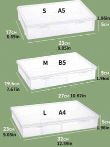 1/2PCS Large Capacity Clear Plastic Desk Organizer Pen Pencil Marker Crayon Holder Storage Box Caddy Container For School Office Home Students Teens Back To School Gift Supplies Must Haves - transparent - View 2