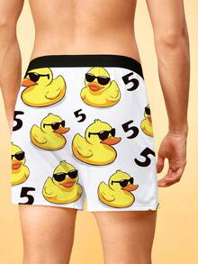 Notgurli Men's Fashion Loose Fit Boxer Briefs, 1pc/Pack Pastel Yellow Summer - Multicolor - View 2